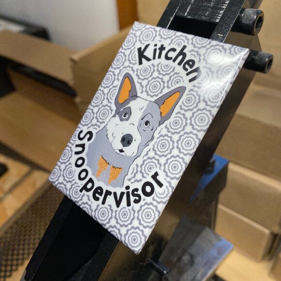 Australian Cattle Dog Kitchen Snoopervisor Magnet, Handmade 2x3" Gift - Picture 7 of 8